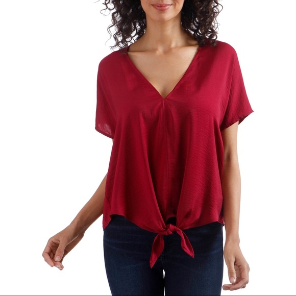 LUCKY BRAND Tie Front Blouse - Picture 2 of 9